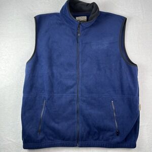 Colorado Timberline Jacket Vest Mens 2XL Blue Fleece Mock Neck Full Zip Winter